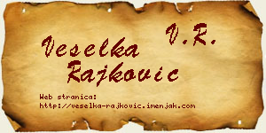 Veselka Rajković vizit kartica